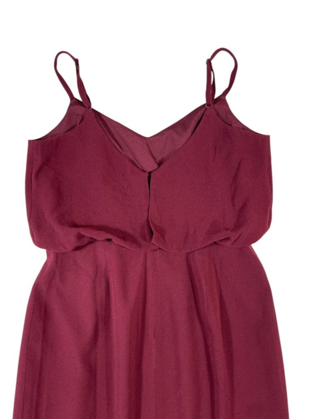 Dress The Population Burgundy Alondra Blouson Sheath Dress Wedding Guest Dress L - Picture 4 of 12